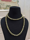 Green 2 Layer Round Pearl Necklace