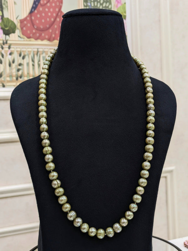 Green 2 Layer Round Pearl Necklace