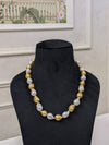 Golden White Baroque Pearl Necklace