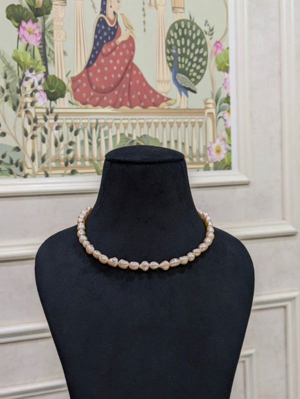 Pink Baroque Pearl Necklace