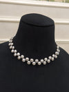 Gray Half Round Fancy Shape Pearl Necklace