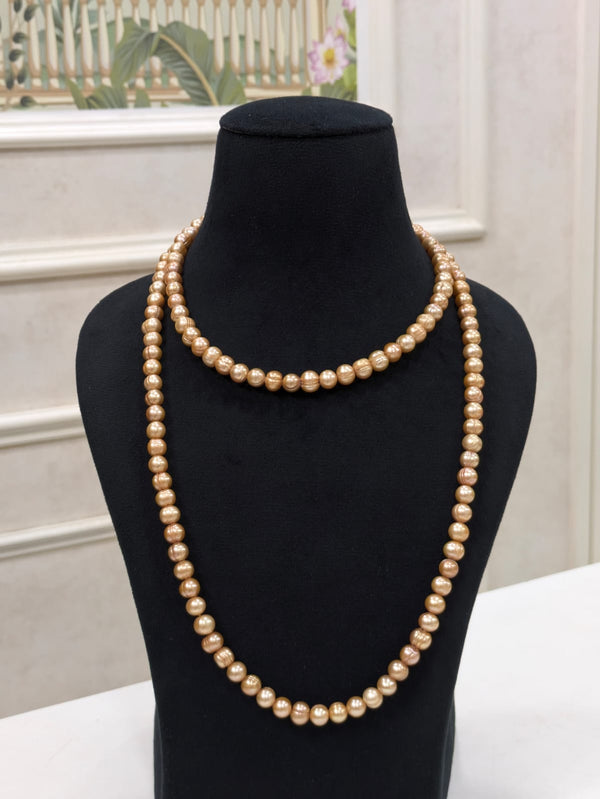Golden Fresh water Pearl Necklace