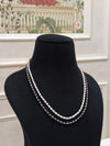 2Layer Gray & White Rice Pearl Necklace
