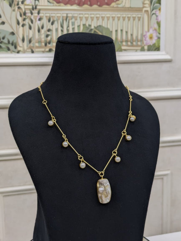 Freshwater Pearl Necklace Set With Stud Earrings For Women & Girls | Gift For Her