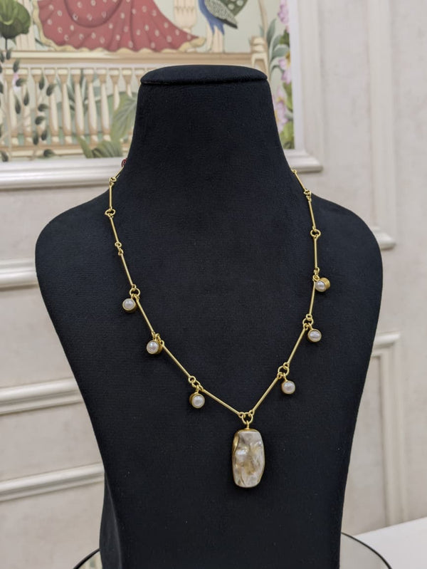 Freshwater Pearl Necklace Set With Stud Earrings For Women & Girls | Gift For Her