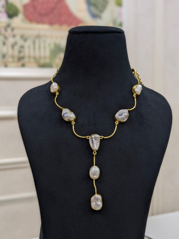 Freshwater Natural Pearl Necklace & Earrings Set For Women/Girls | Pearl Necklace Set Gift For Her