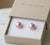 Pink Pearl Stud Earrings - Gift for Her