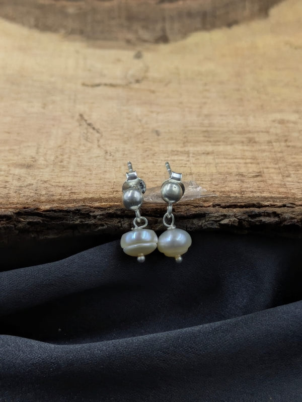 Natural Pearl Drop Earrings
