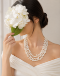 3 Layer Natural Keshi Freshwater Pearl Necklace