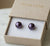 Purple Pearl Stud Earrings - Gift for Her
