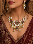 Royal Kundan Baroque Pearl Necklace Set